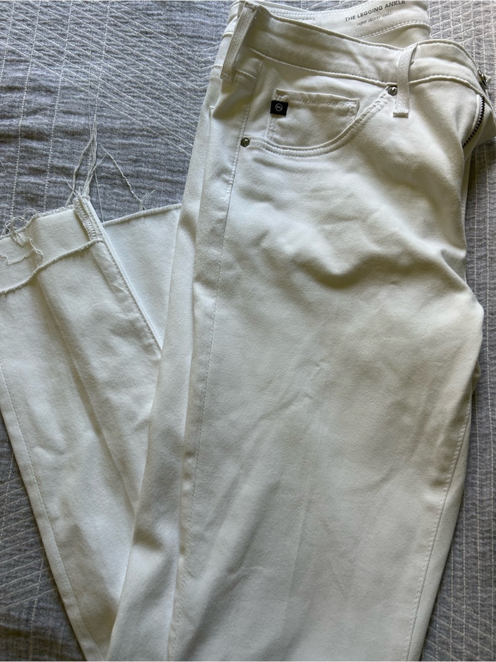 AG Adriano Goldschmid the Legging Ankle Super Skinny Jeans women size 29 R white - Picture 11 of 15